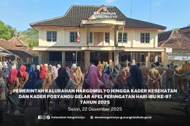 PEMKAL HARGOMULYO HINGGA KADER KESEHATAN DAN KADER POSYANDU GELAR APEL PERINGATAN HARI IBU KE-97