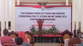 LURAH HARGOMULYO HADIRI PENYERAHAN POKOK KETETAPAN DAN PANUTAN PEMBAYARAN PBB P-2 TAHUN 2026