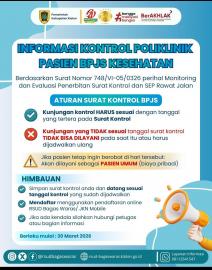 INFORMASI KONTROL POLIKLINIK PASIEN BPJS KESEHATAN 