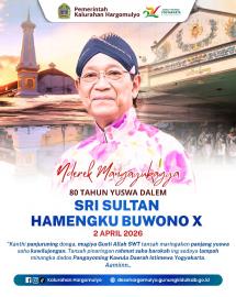 PEMKAL HARGOMULYO NDEREK MANGAYUBAGYA 80 TAHUN YUSWA DALEM SRI SULTAN HAMENGKU BUWONO X