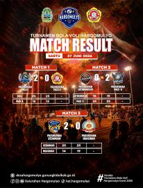 MATCH RESULT DAY 1 TURNAMEN VOLI HARGOMULYO TAHUN 2026