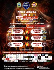 MATCH SCHEDULE DAY 4 TURNAMEN VOLI HARGOMULYO TAHUN 2026
