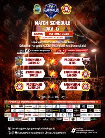 MATCH SCHEDULE DAY 6 TURNAMEN VOLI HARGOMULYO TAHUN 2026