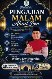 HADIR DAN SYIARKAN PENGAJIAN RUTIN AHAD PON 